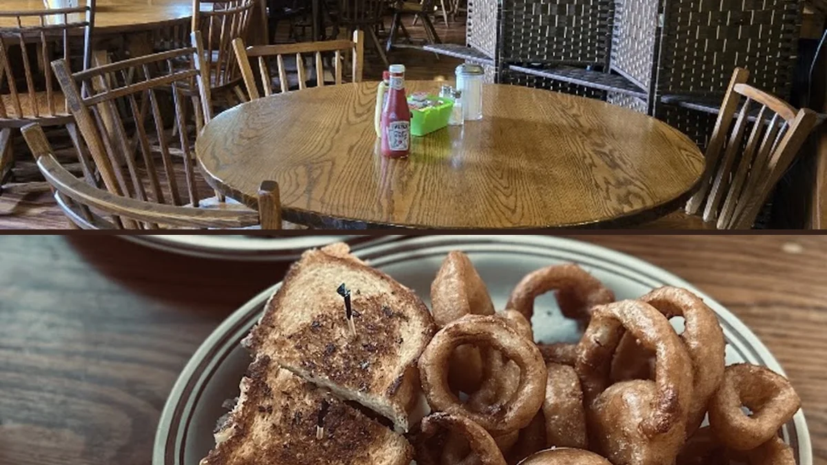 Casual diner seating with table service.